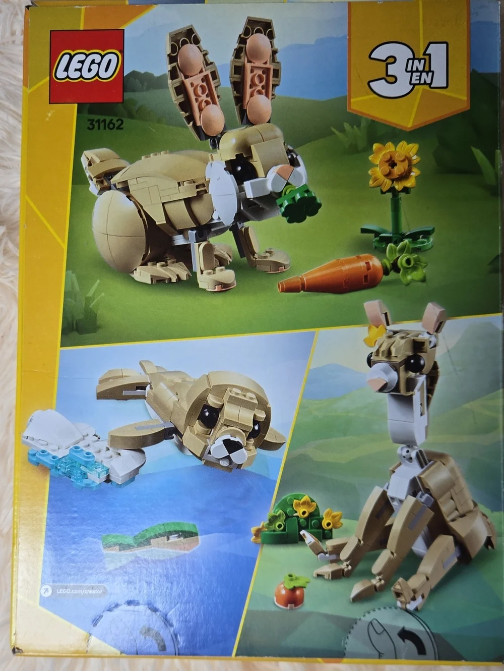 NEW LEGO Creator Cute Bunny Building Set - Tan and White
